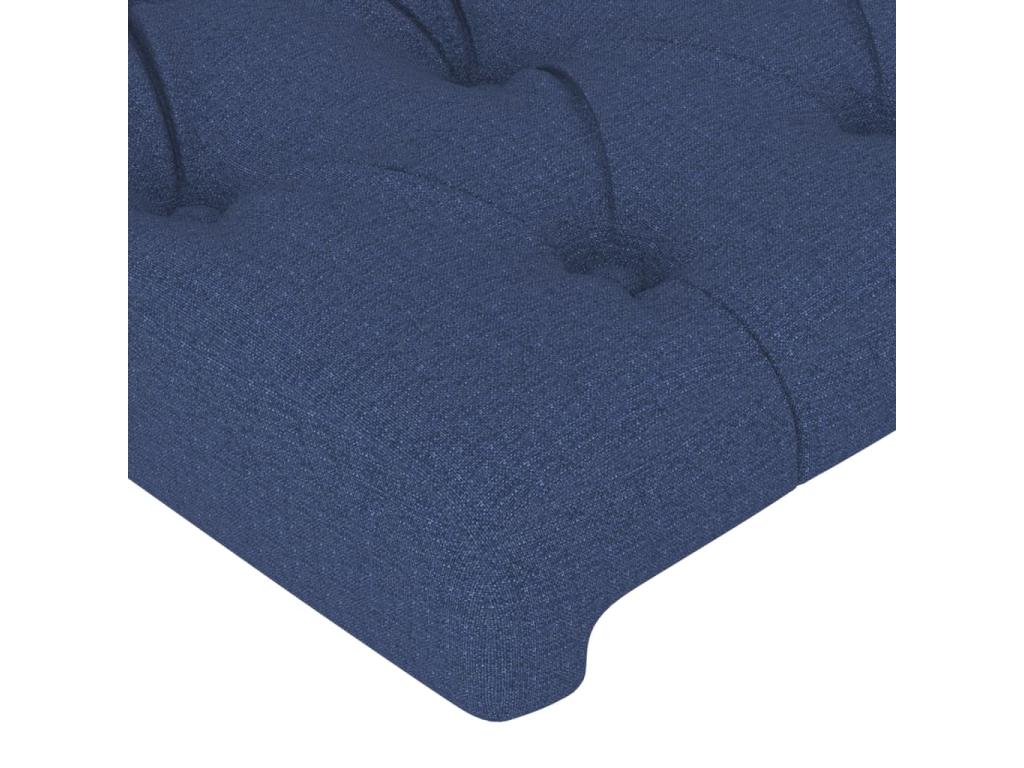 Blue Fabric Bed, 183 x 23 x 118 cm