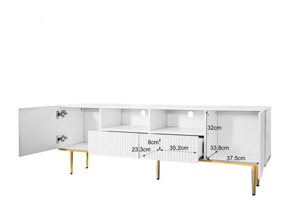 White TV Stand, 165 x 36 x 55 cm