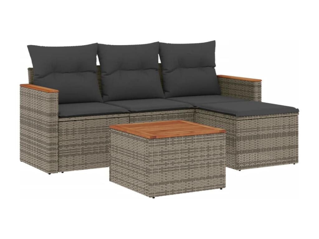 Gray Woven Resin Wicker Outdoor Furniture Set - dlz1766460883974