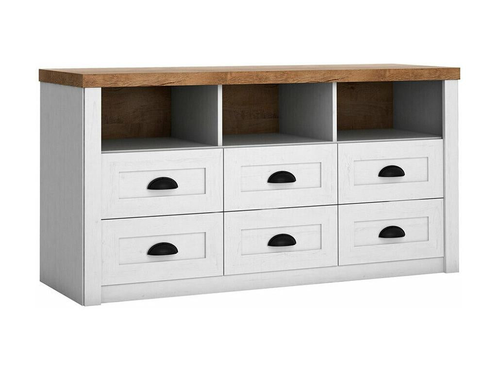 Gray Oak Wood Dresser