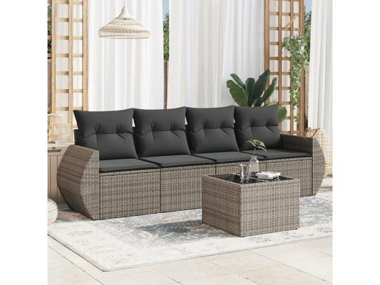 Gray Woven Resin Wicker Outdoor Furniture Set - dlz1766461297832