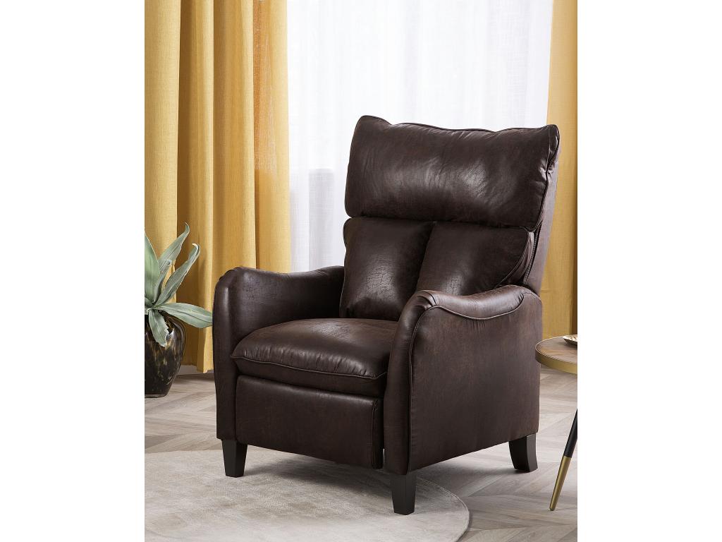 Brown Leather Accent Chair
