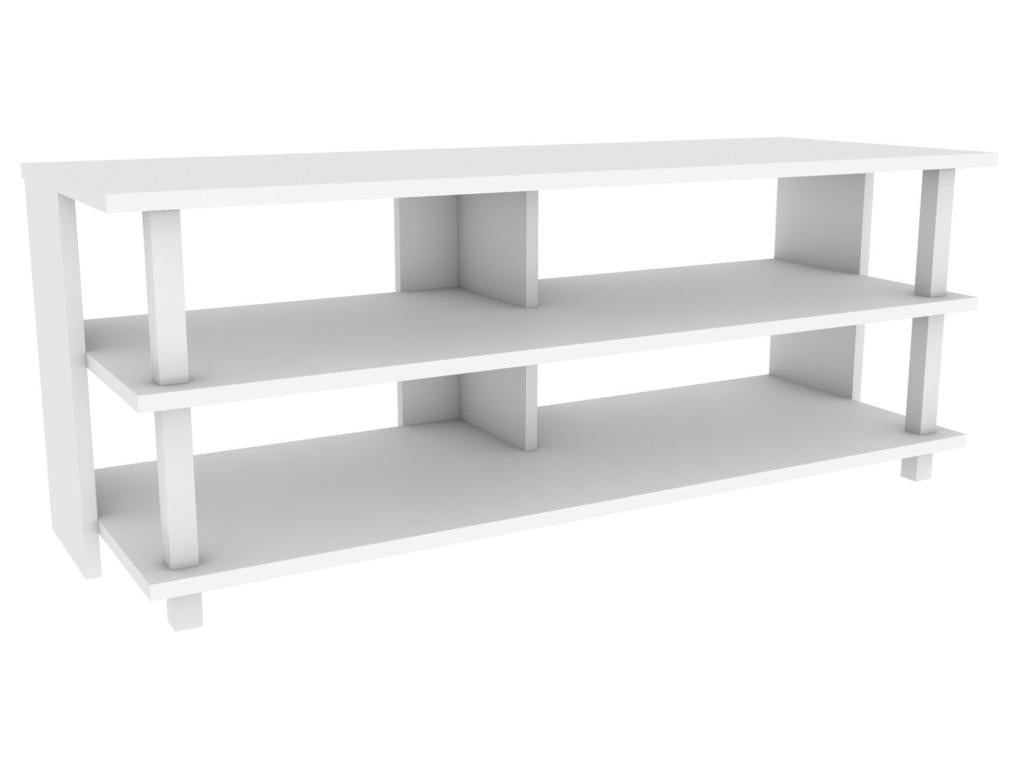 White TV Stand, 120 x 47.4 x 44.6 cm