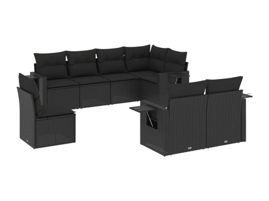 Black Woven Resin Wicker Outdoor Furniture Set - dlz1766461788238
