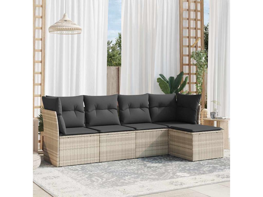 Gray Woven Resin Wicker Outdoor Furniture Set - dlz1766461900103