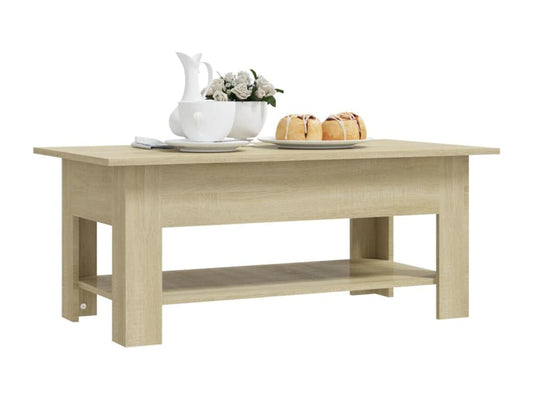 Brown Engineered Wood Coffee Table, 102 x 55 x 42 cm