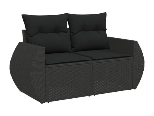 Black Woven Resin Wicker Outdoor Furniture Set - dlz1766461750591