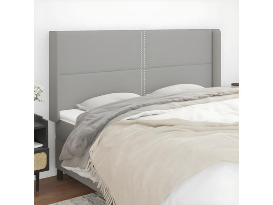 Gray Fabric Bed, 183 x 16 x 118 cm
