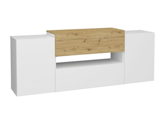 White Oak Wood TV Stand, 182 x 33 x 70.2 cm