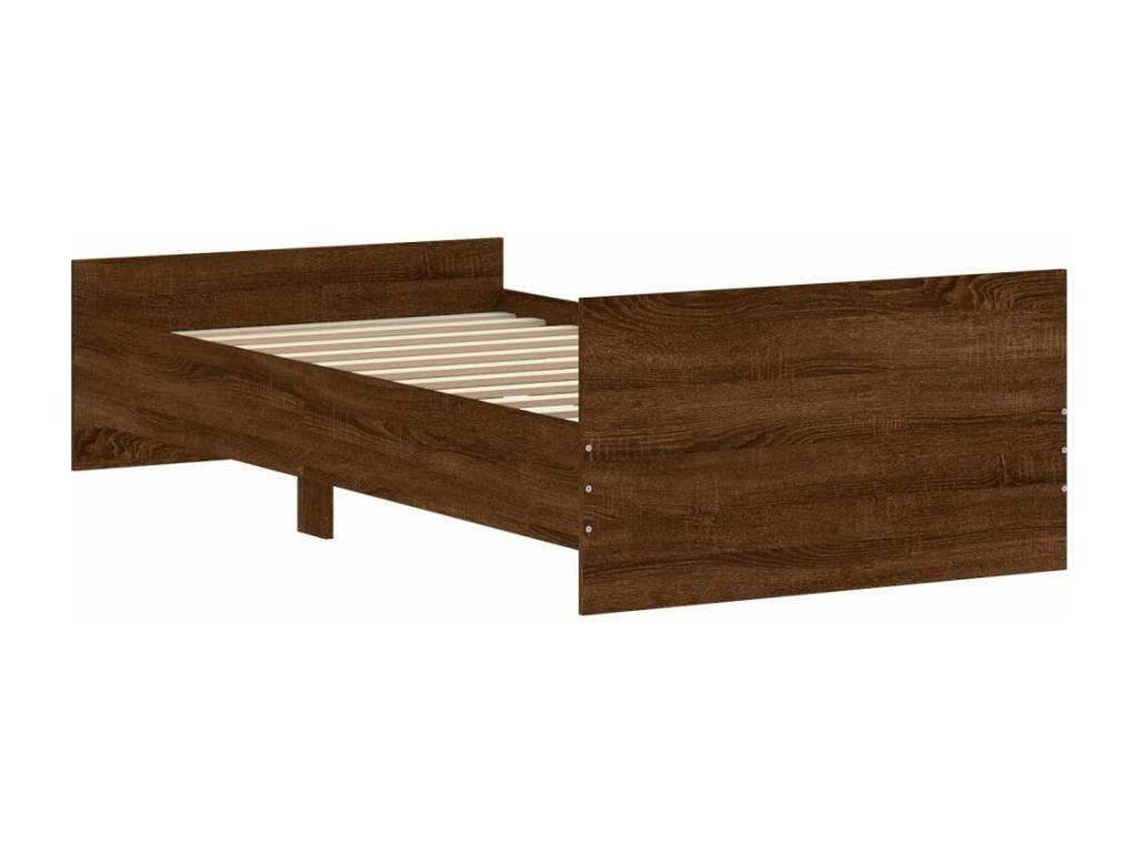 Brown Engineered Wood Bed Frame, 100 x 200 cm