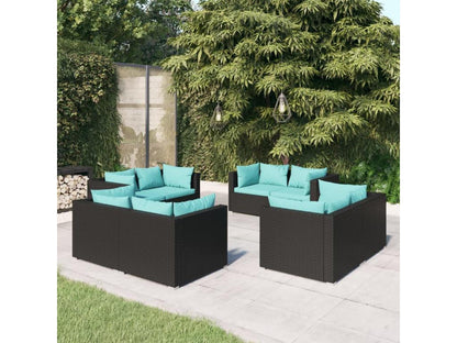 Black Woven Resin Wicker Outdoor Furniture Set - dlz1766461136814