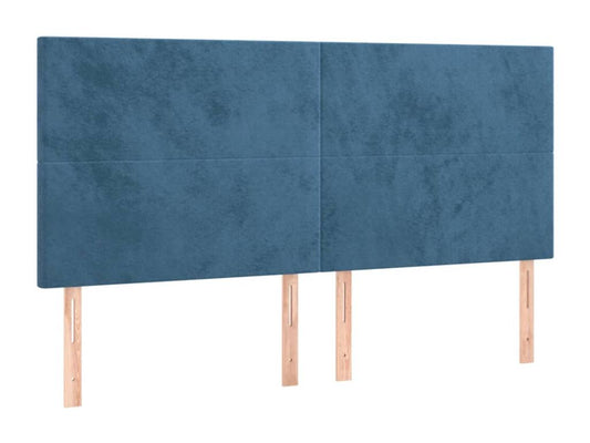 Blue Velvet Bed, 80 x 5 x 78 cm