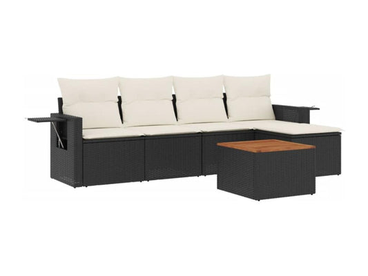 Black Woven Resin Wicker Outdoor Furniture Set - dlz1766461304895