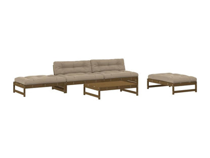 Brown Solid Wood Outdoor Furniture Set - dlz1766461672931