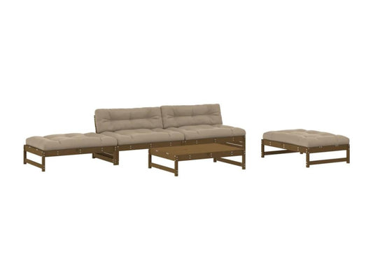 Brown Solid Wood Outdoor Furniture Set - dlz1766461672931