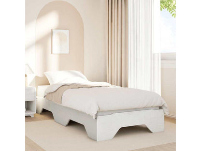 White Solid Wood Mattress, 90 x 190 cm