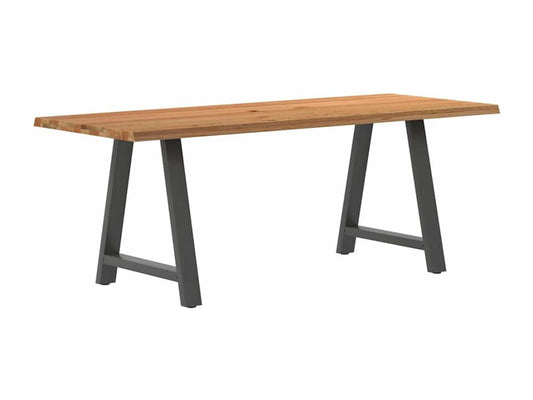 Brown Oak Wood Dining Table - dlz1766461775688