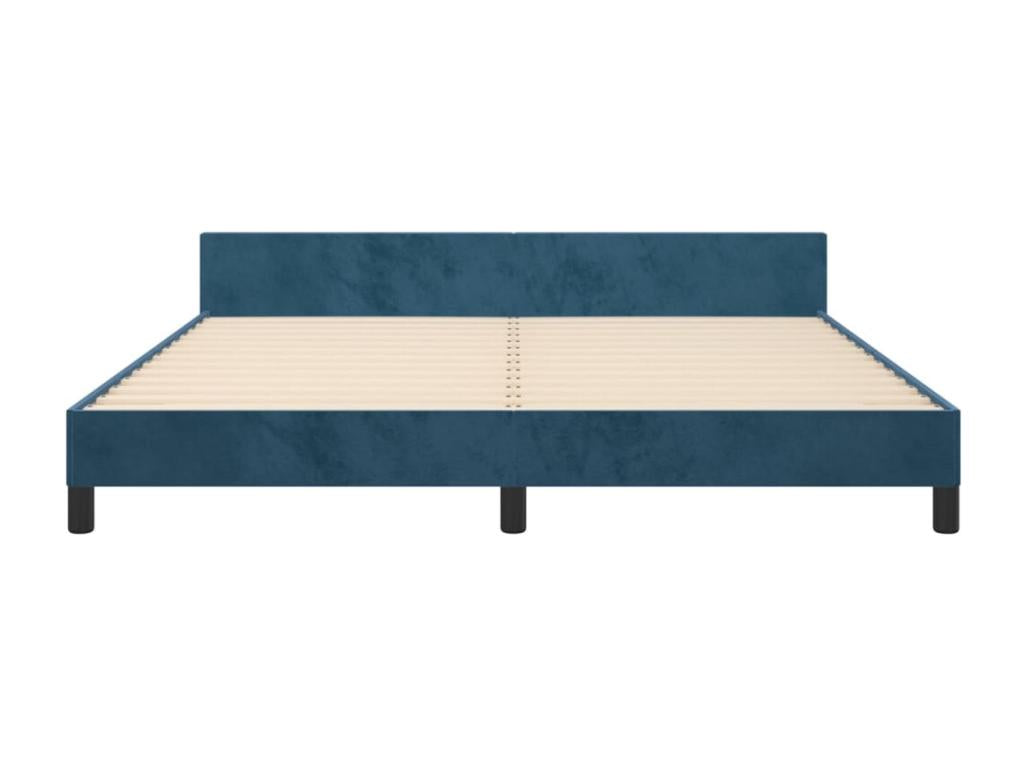 Blue Velvet Bed Frame, 160 x 200 cm