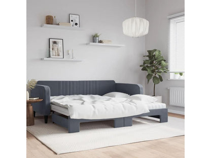 Gray Velvet Mattress, 100 x 200 cm - dlz1766461223463