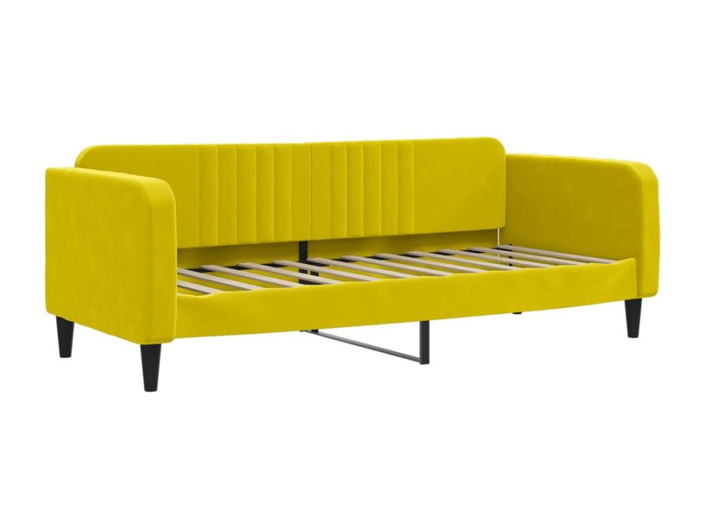 Yellow Velvet Bed, 80 x 200 cm