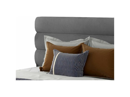 Gray Velvet Bed, 160 x 200 cm - dlz1766461849716