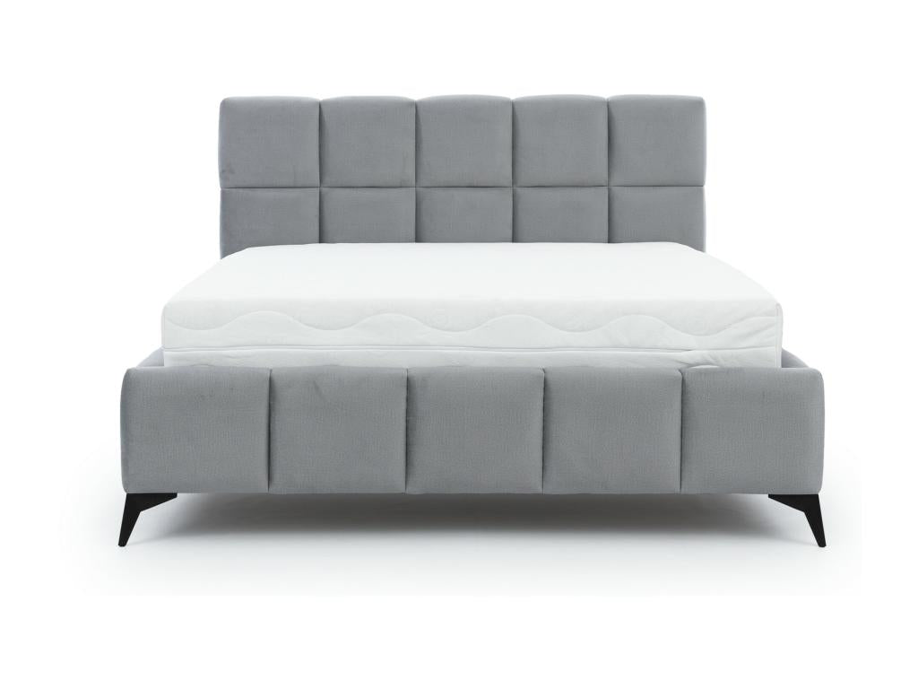 Gray Velvet Bed, 160 x 200 cm - dlz1766461320596