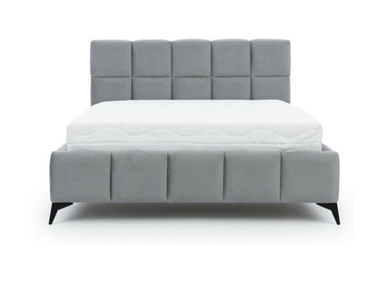 Gray Velvet Bed, 160 x 200 cm - dlz1766461320596
