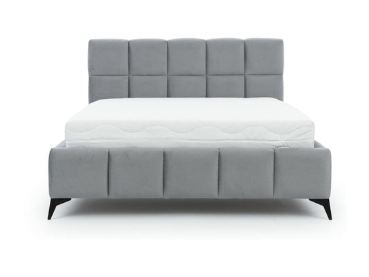 Gray Velvet Bed, 160 x 200 cm - dlz1766461320596