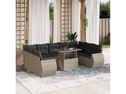 Gray Woven Resin Wicker Outdoor Furniture Set - dlz1766460997650