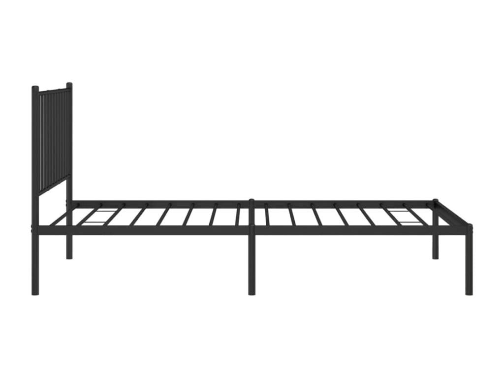 Black Metal Bed Frame, 90 x 190 cm