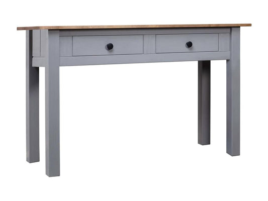 Gray Pine Wood Table, 110 x 40 x 72 cm