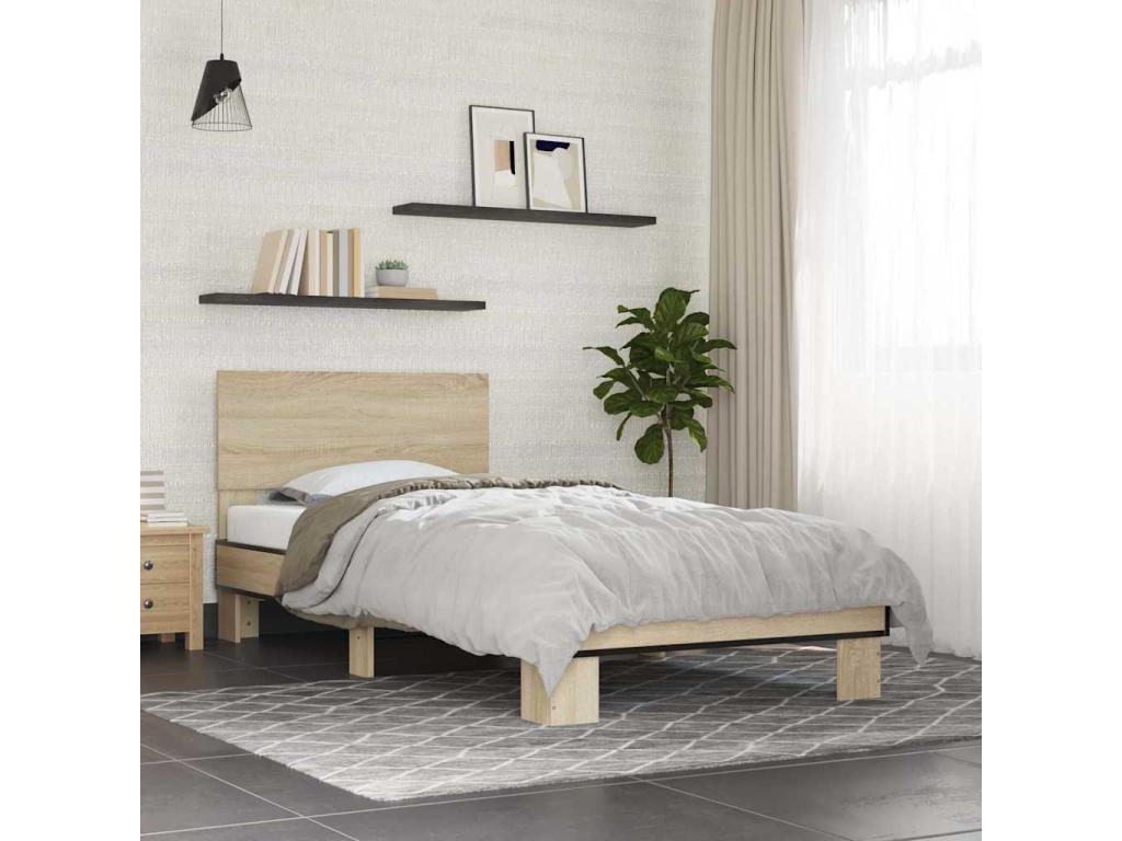 Brown Oak Wood Mattress, 75 x 190 cm - dlz1766461487637