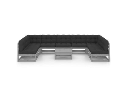 Gray Pine Wood Outdoor Furniture Set - dlz1766461086280