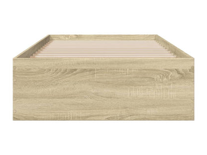 Natural Engineered Wood Bed Frame, 90 x 190 cm