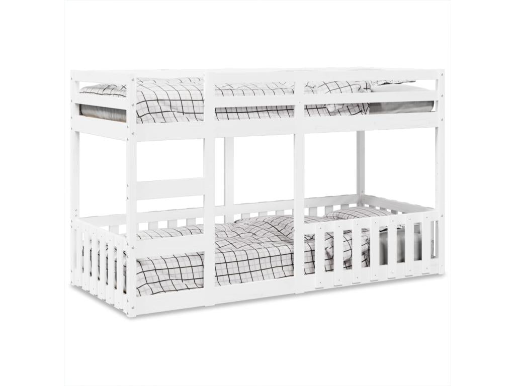 White Pine Wood Bed, 80 x 200 cm