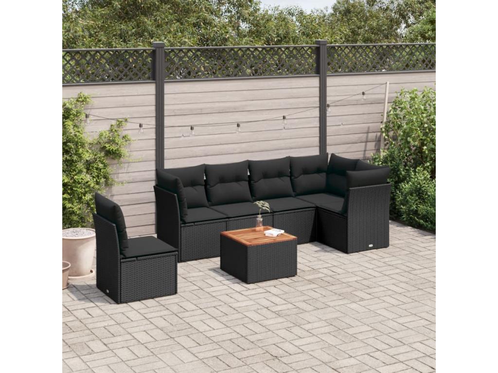 Black Woven Resin Wicker Outdoor Furniture Set - dlz1766461827528