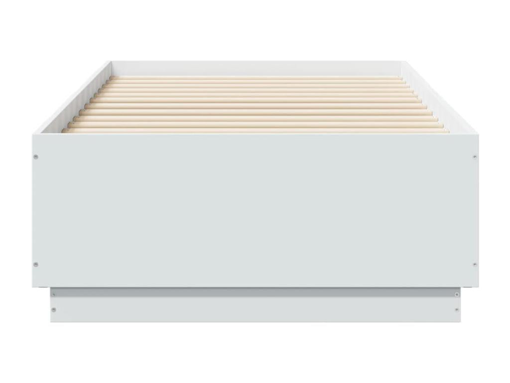 White Engineered Wood Bed Frame, 90 x 190 cm