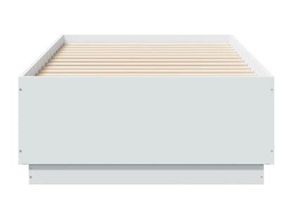 White Engineered Wood Bed Frame, 90 x 190 cm