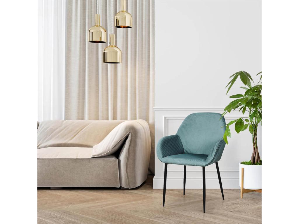 Blue Velvet Accent Chair