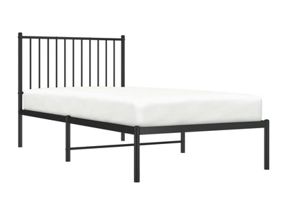 Black Metal Bed Frame, 90 x 190 cm