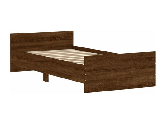 Brown Engineered Wood Bed Frame, 100 x 200 cm