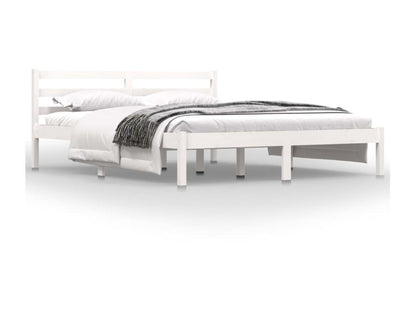 White Pine Wood Bed, 150 x 200 cm