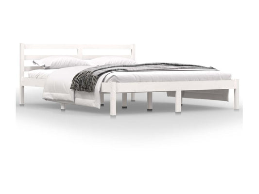 White Pine Wood Bed, 150 x 200 cm