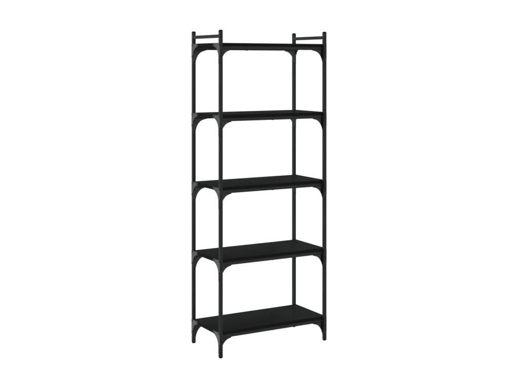 Black Engineered Wood Bookcase, 60 x 30 x 154 cm