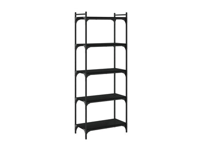 Black Engineered Wood Bookcase, 60 x 30 x 154 cm