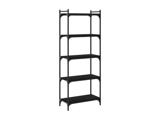 Black Engineered Wood Bookcase, 60 x 30 x 154 cm