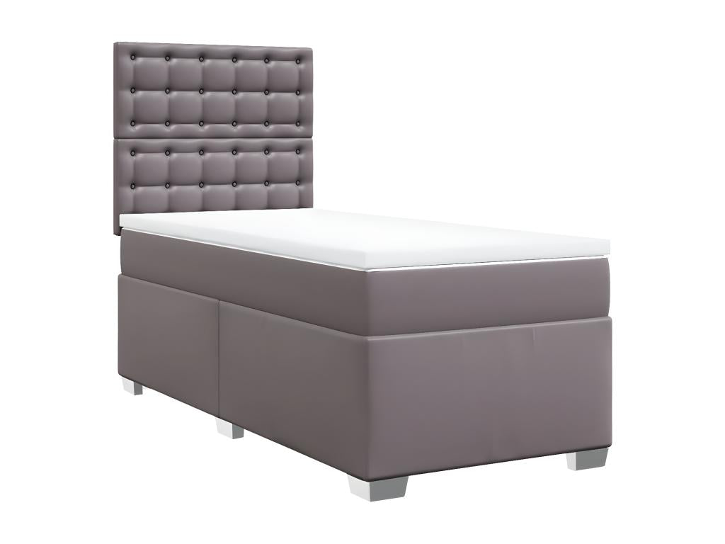 Gray Faux Leather Mattress, 100 x 200 cm