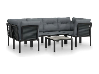 Black Woven Resin Wicker Outdoor Furniture Set - dlz1766461668630