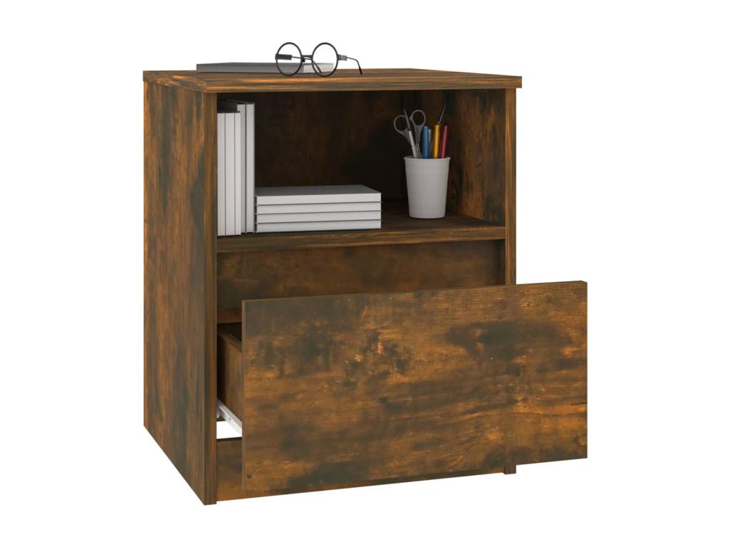 Brown Engineered Wood Table, 40 x 40 x 50 cm