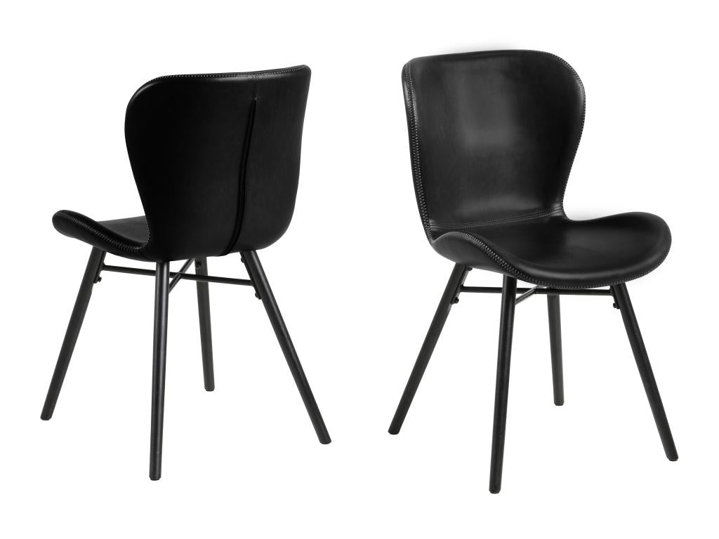 Black Faux Leather Chair